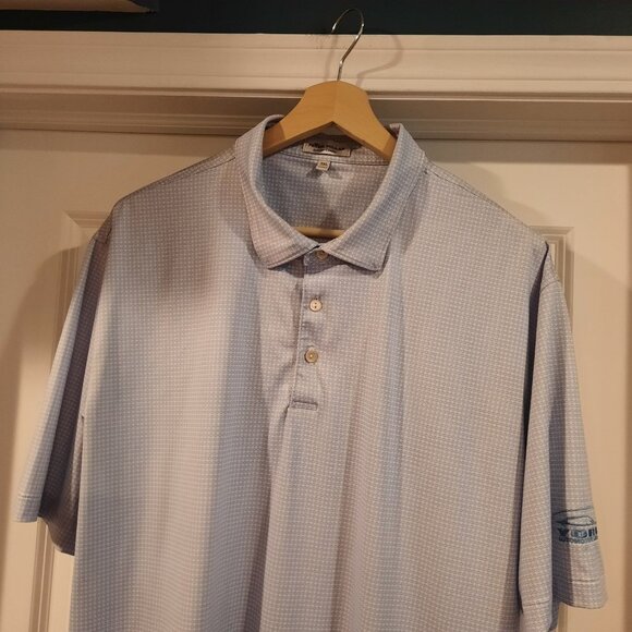 Peter Millar Polo Mens XXL White Blue Floral Summer Comfort Performance Golf - Picture 2 of 12